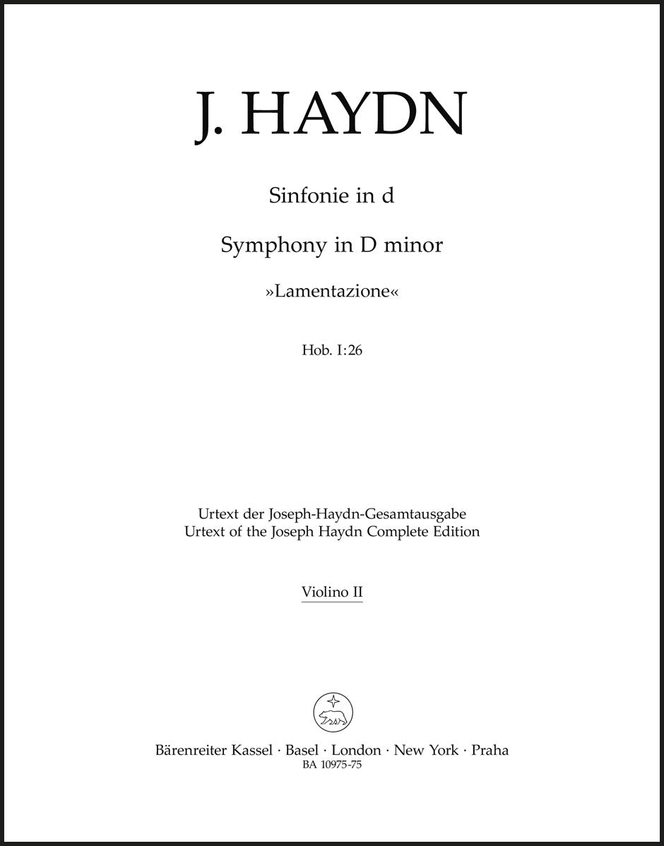 Haydn: Symphony in D Minor, Hob. I:26