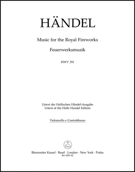Handel: Music for the Royal Fireworks, HWV 351