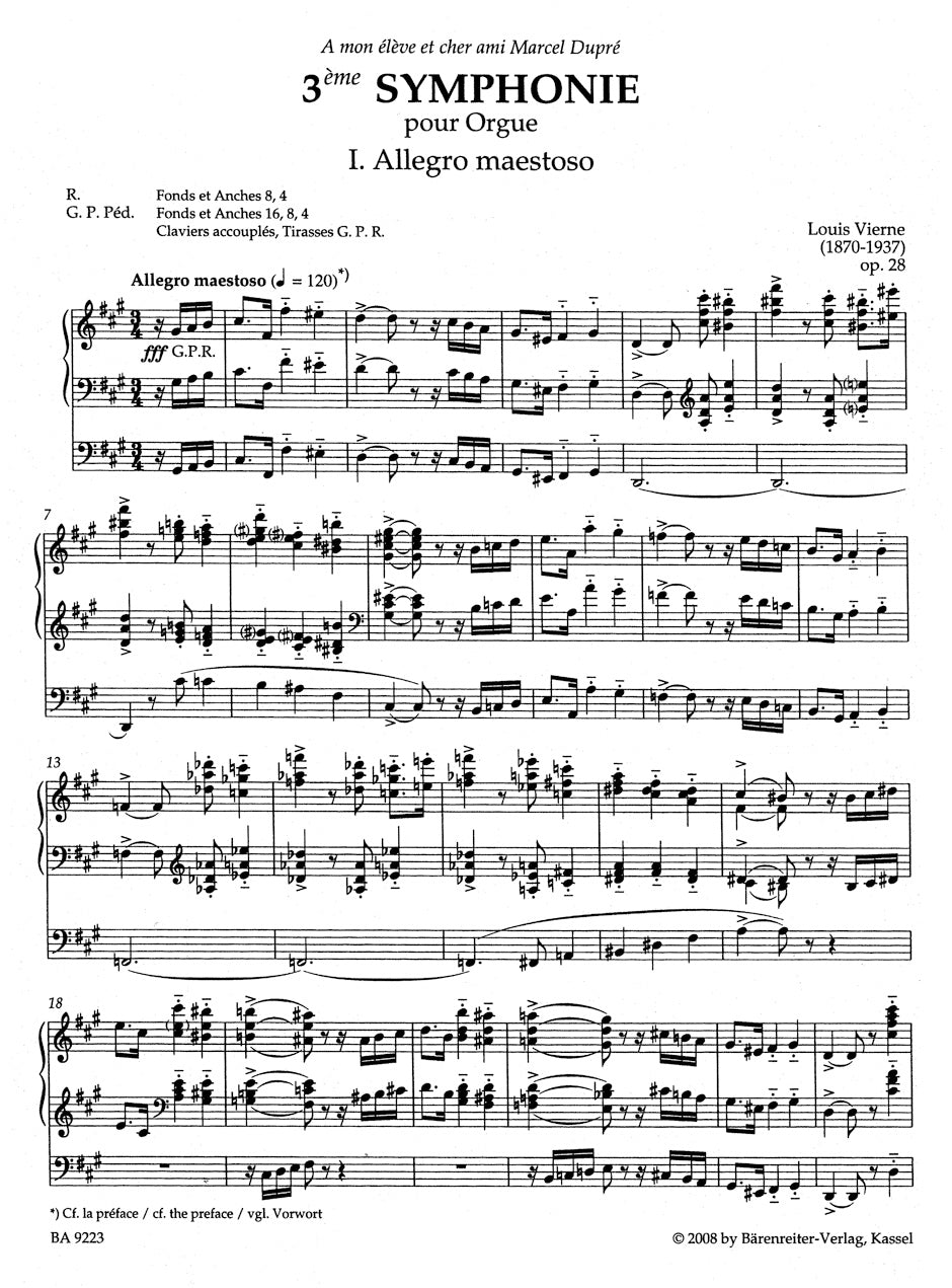 Vierne: Complete Organ Works (Volumes 1-10) – Barenreiter US