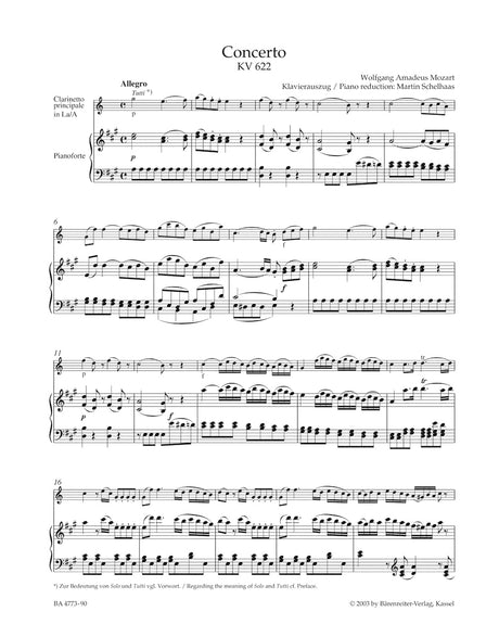 Mozart: Clarinet Concerto in A Major, K. 622