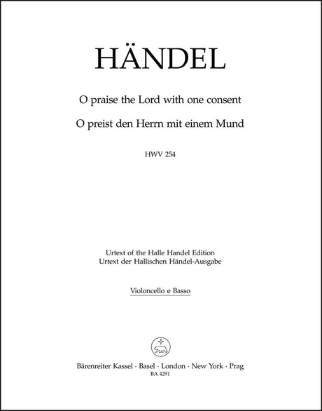 Handel: O praise the Lord with one consent, HWV 254