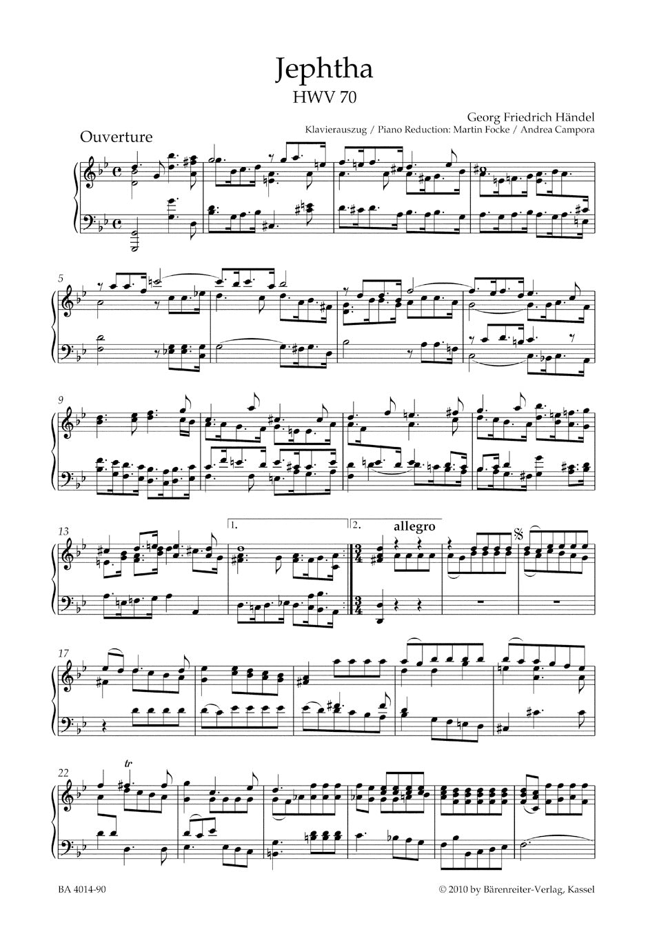 Handel: Jephtha, HWV 70