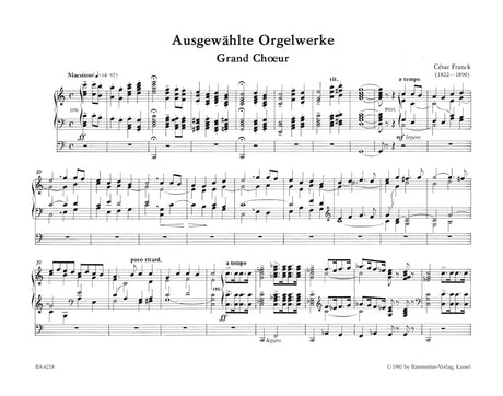 Franck: Selected Organ Works