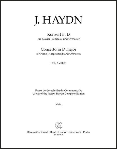 Haydn: Piano Concerto in D Major, Hob. XVIII:11