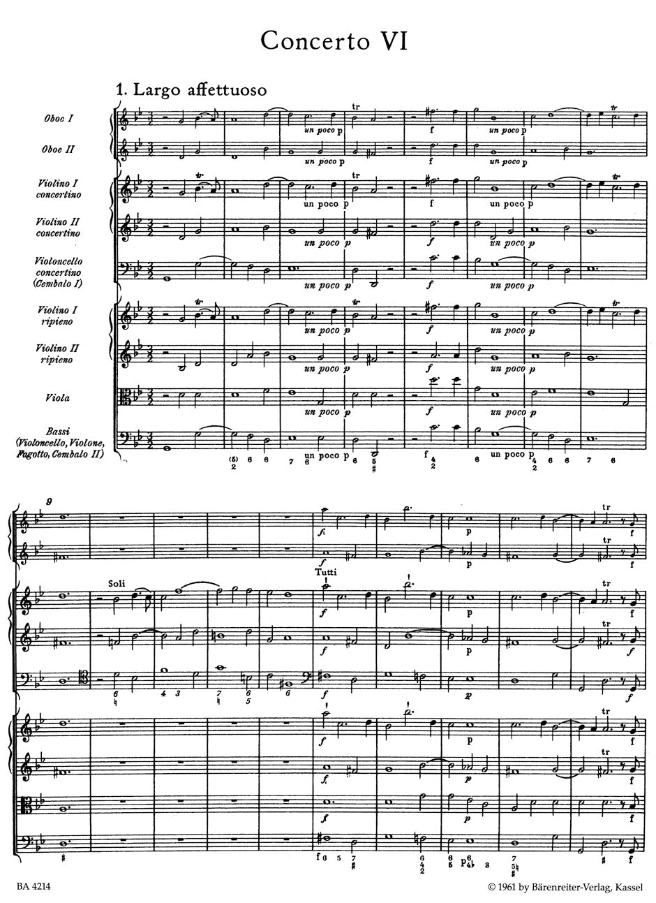 Handel: Concerto grosso in G Minor, HWV 324, Op. 6, No. 6