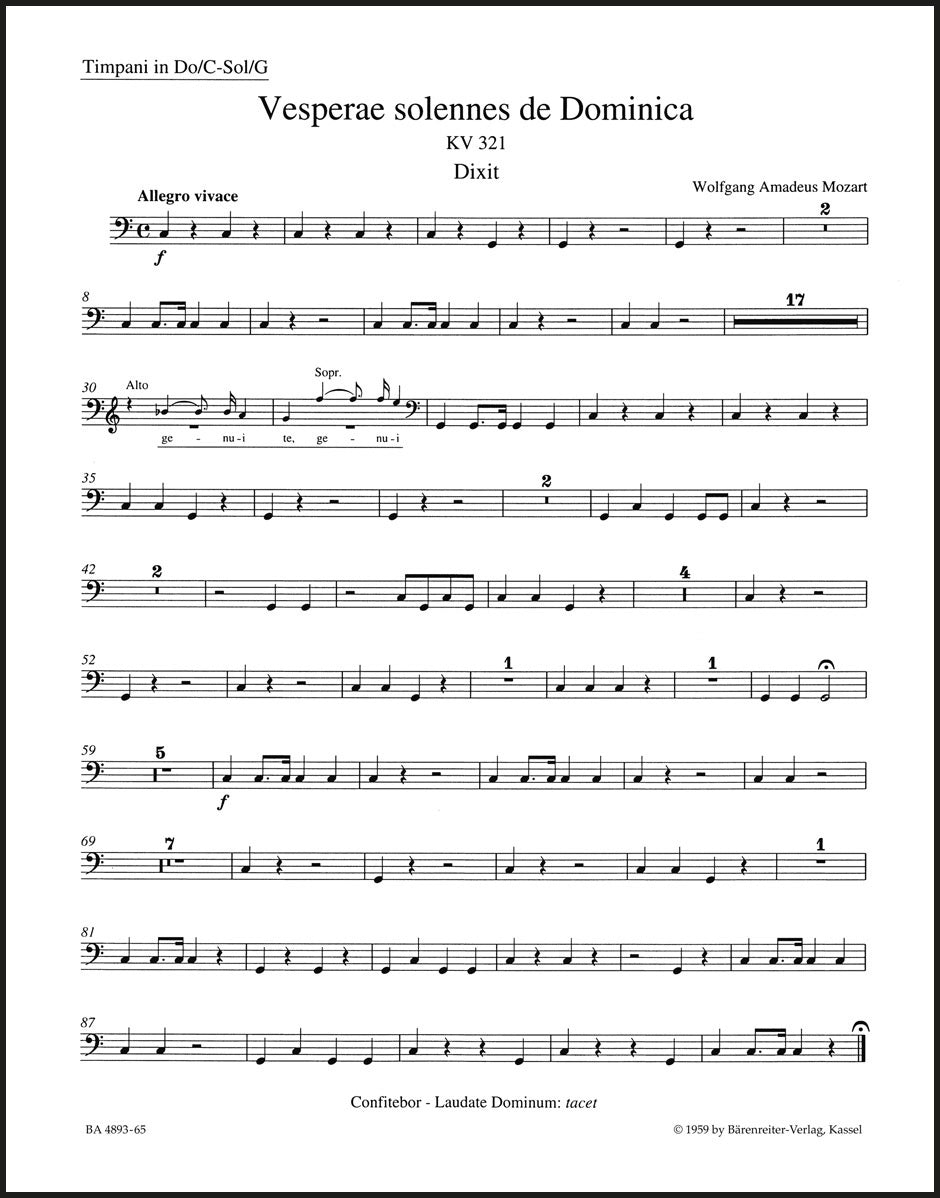 Mozart: Vesperae solennes de Dominica, K. 321