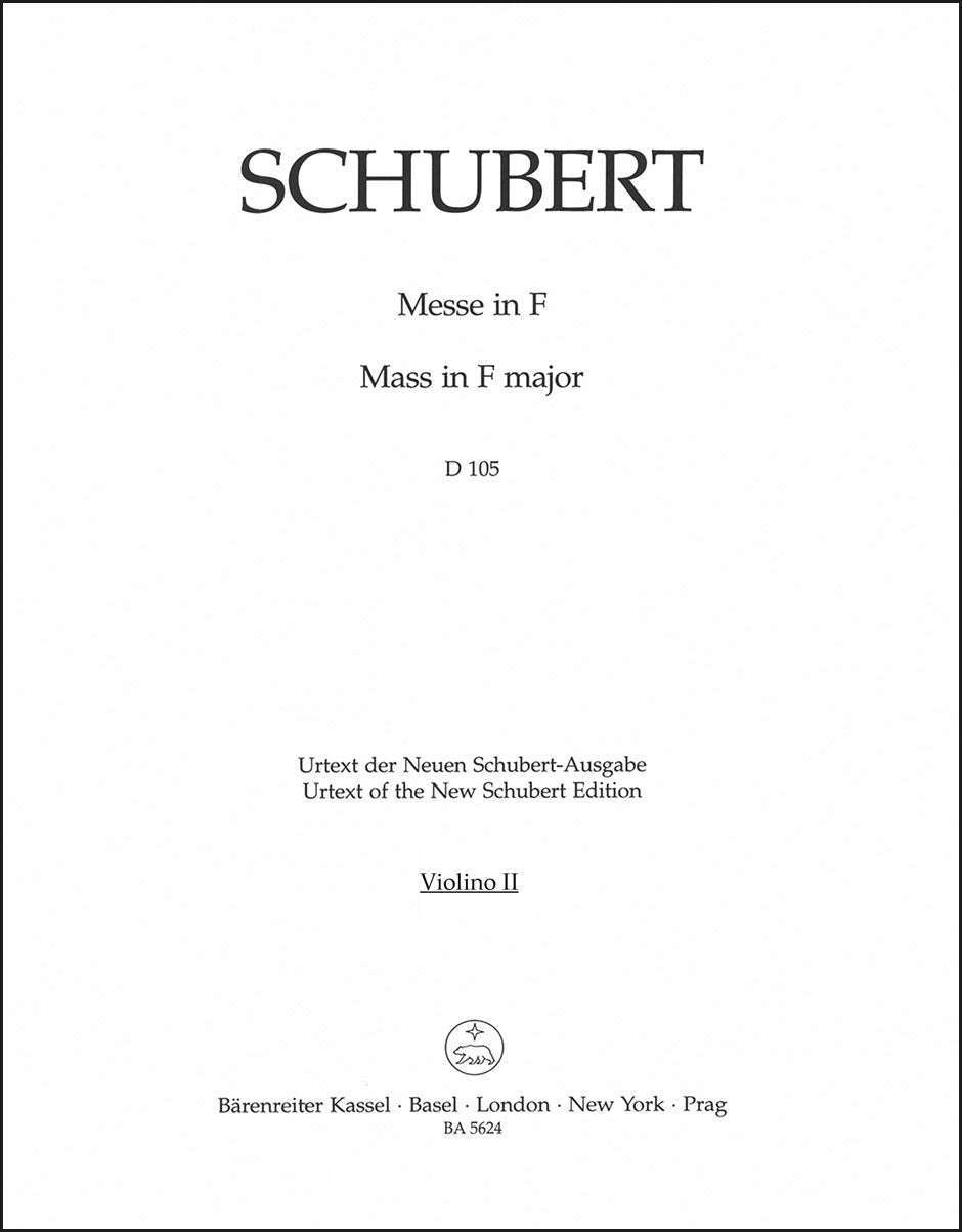 Schubert: Mass in F Major, D 105