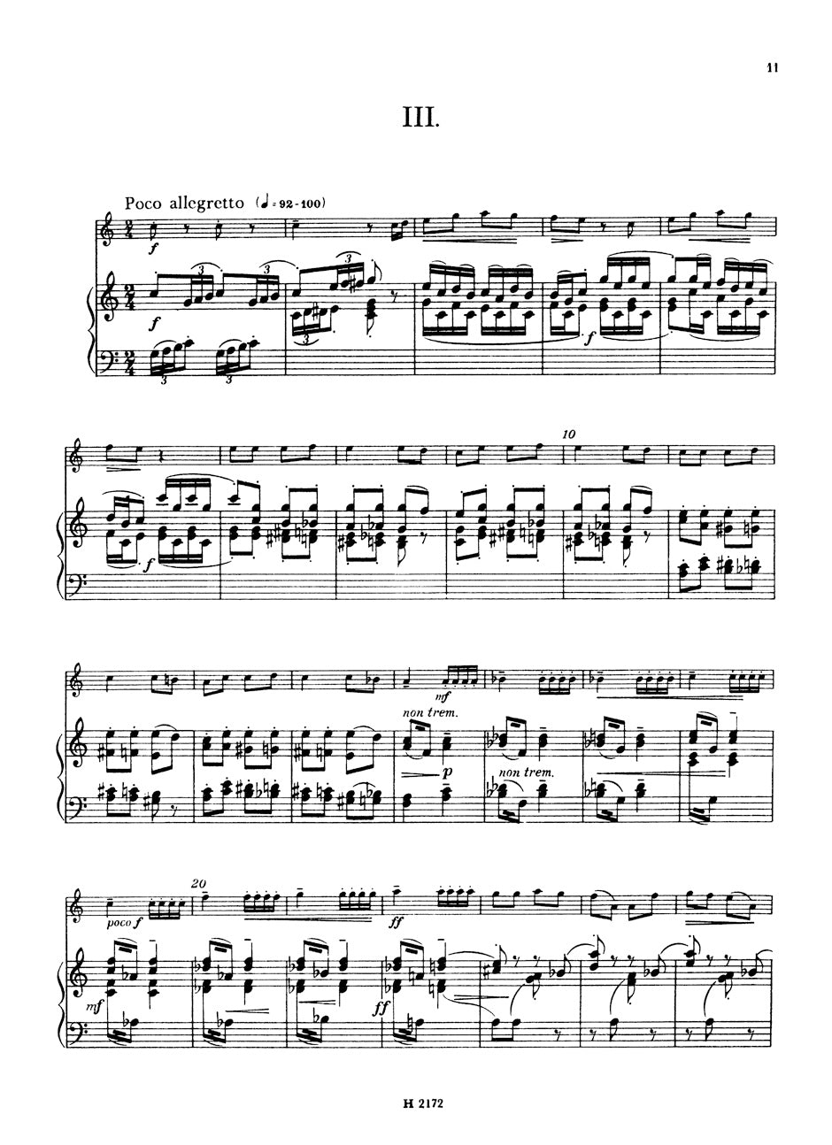 Martinů: Sonatina for Violin and Piano