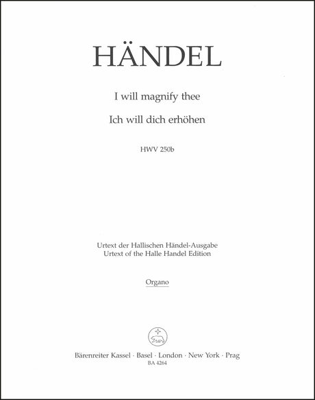Handel: I will magnify thee, HWV 250b