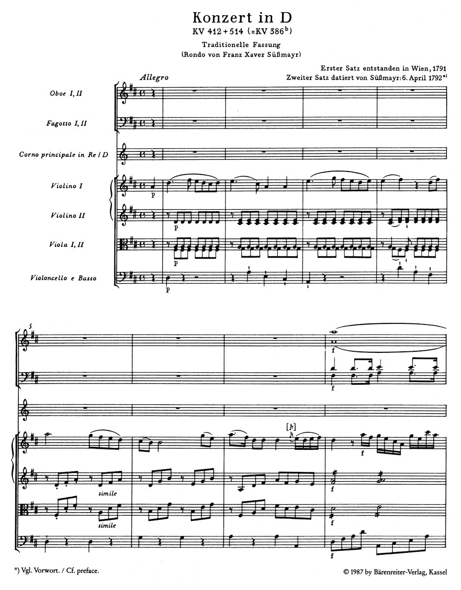 Mozart: The Horn Concertos, K. 417, 495, 447, 412 + 514 (386b)