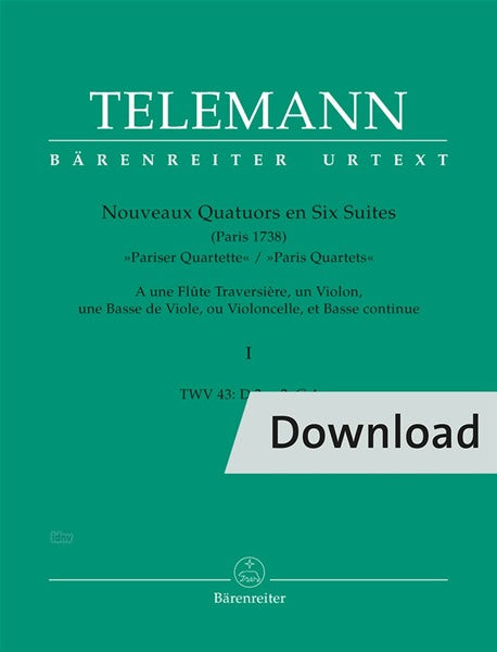 Telemann: Nouveaux Quatuors ("Paris Quartets") - Volume 1