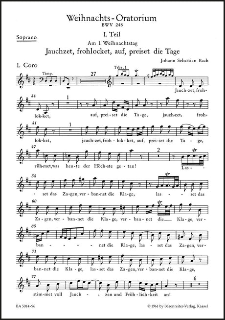 Bach: Christmas Oratorio, BWV 248