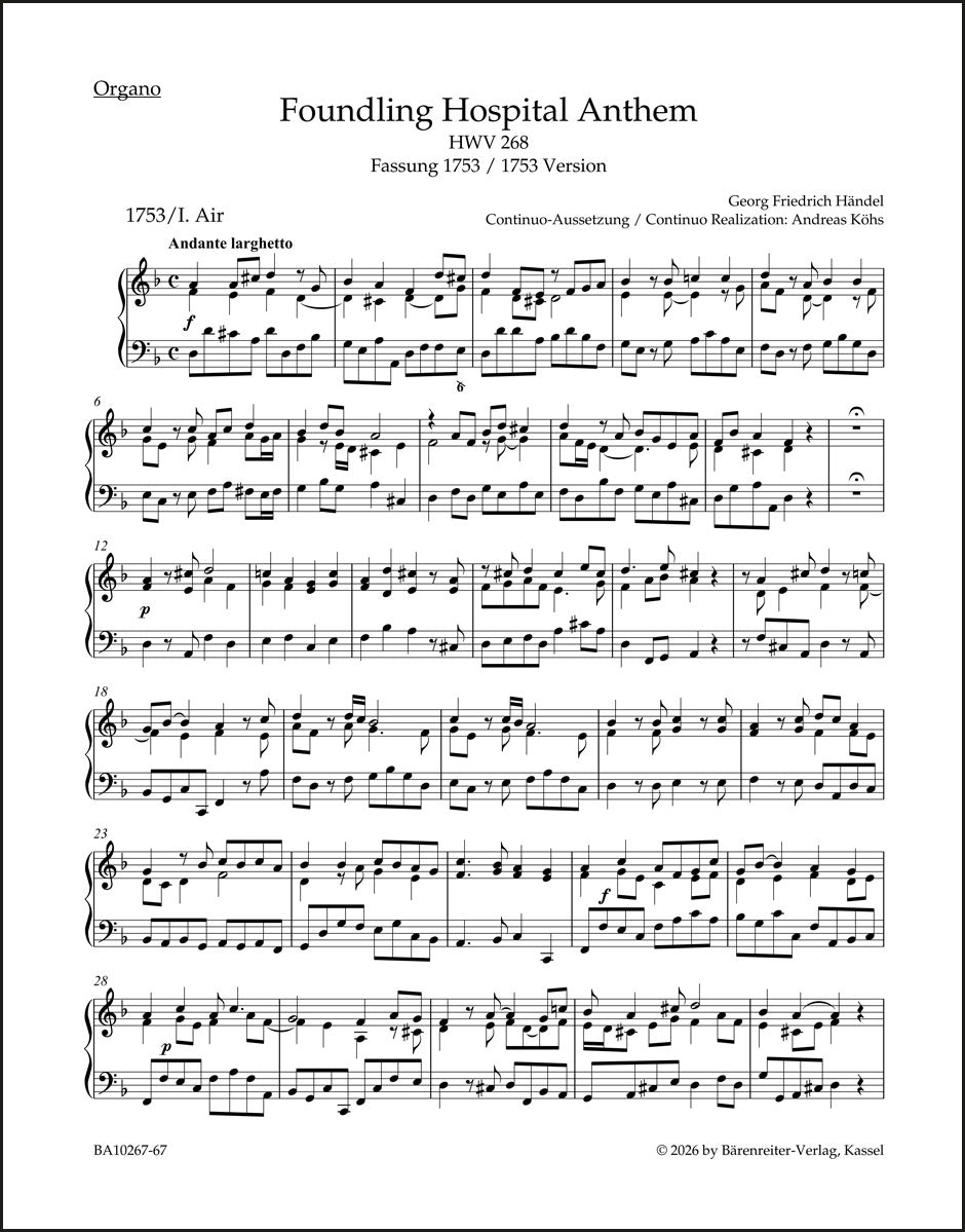 Handel: Foundling Hospital Anthem, HWV 268