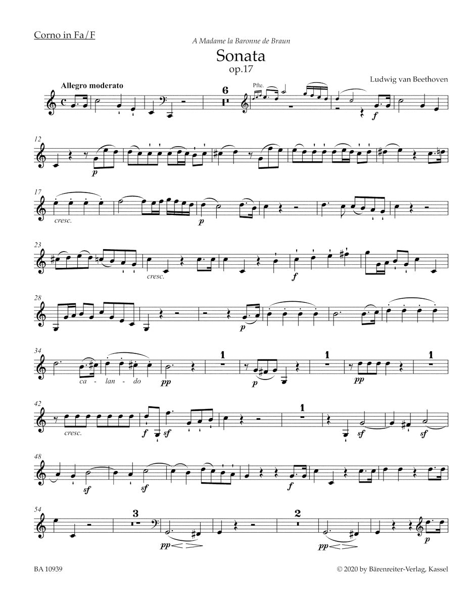 Beethoven: Horn Sonata in F Major, Op. 17