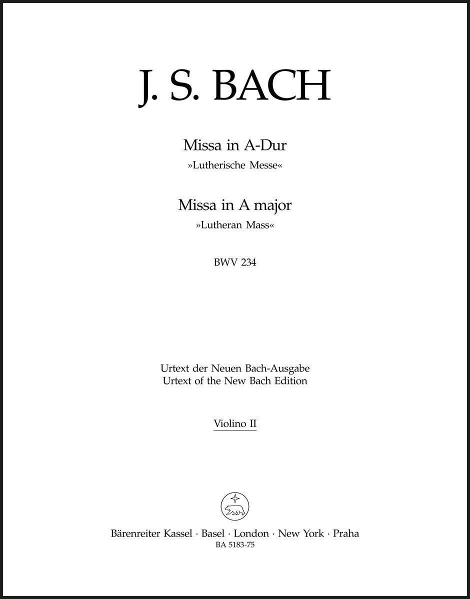 Bach: Missa in A Major, BWV 234