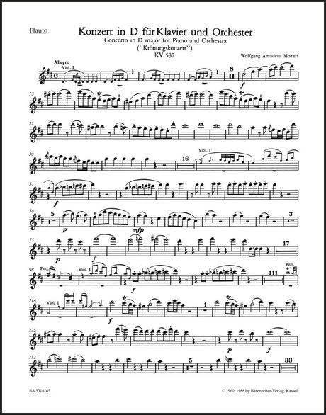Mozart: Piano Concerto No. 26 in D Major, K. 537