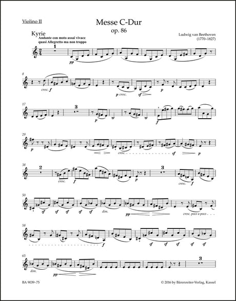 Beethoven: Mass in C Major, Op. 86
