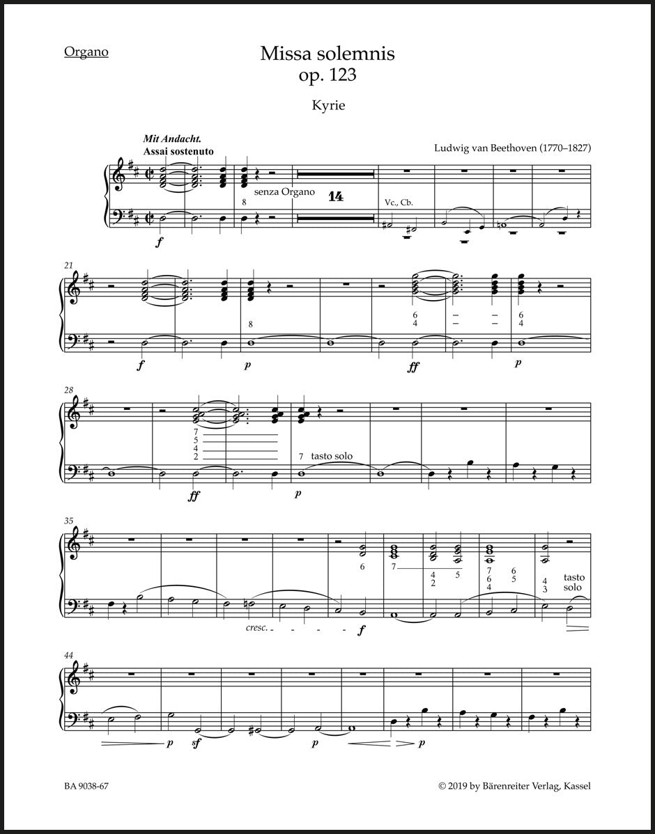 Beethoven: Missa solemnis, Op. 123
