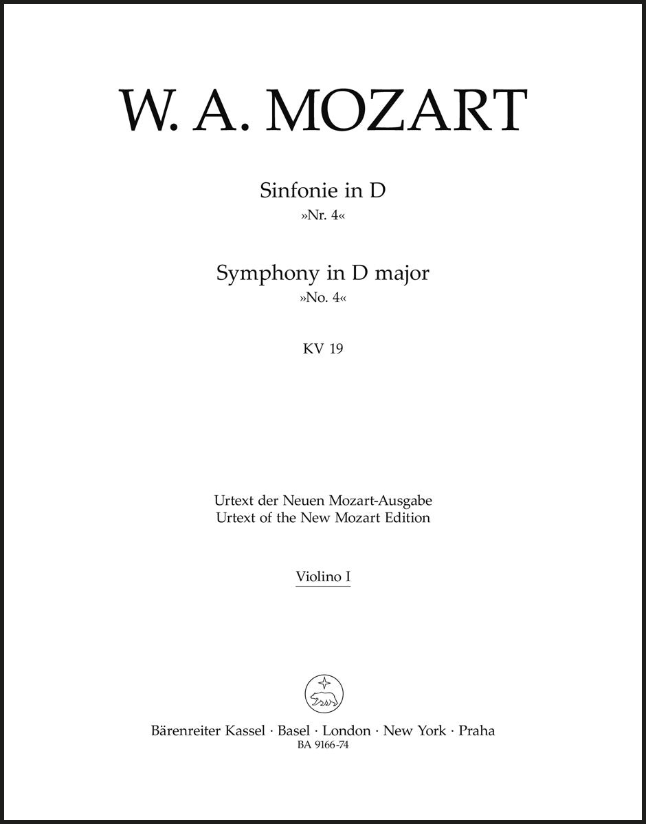 Mozart: Symphony No. 4 in D Major, K. 19