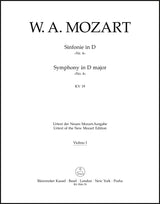 Mozart: Symphony No. 4 in D Major, K. 19