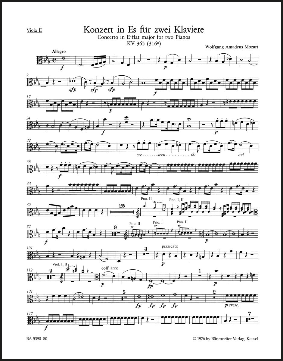 Mozart: Concerto for two Pianos No. 10 in E-flat Major, K. 365 (316a)