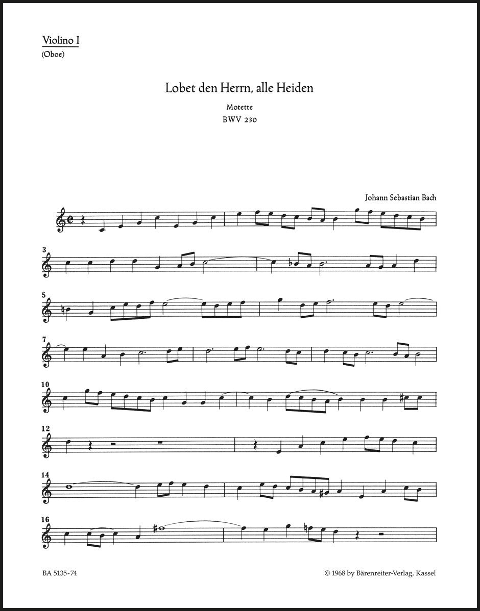 Bach: Lobet den Herrn, alle Heiden, BWV 230