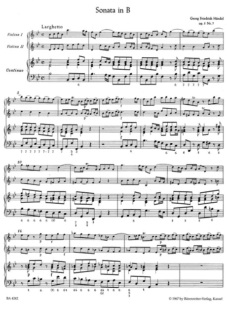 Handel: 2 Trio Sonatas, HWV 402 & 396