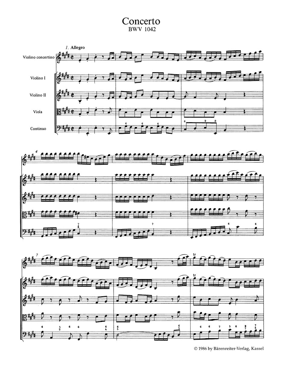 Bach: Violin Concertos in A Minor and E Major, BWV 1041 & 1042