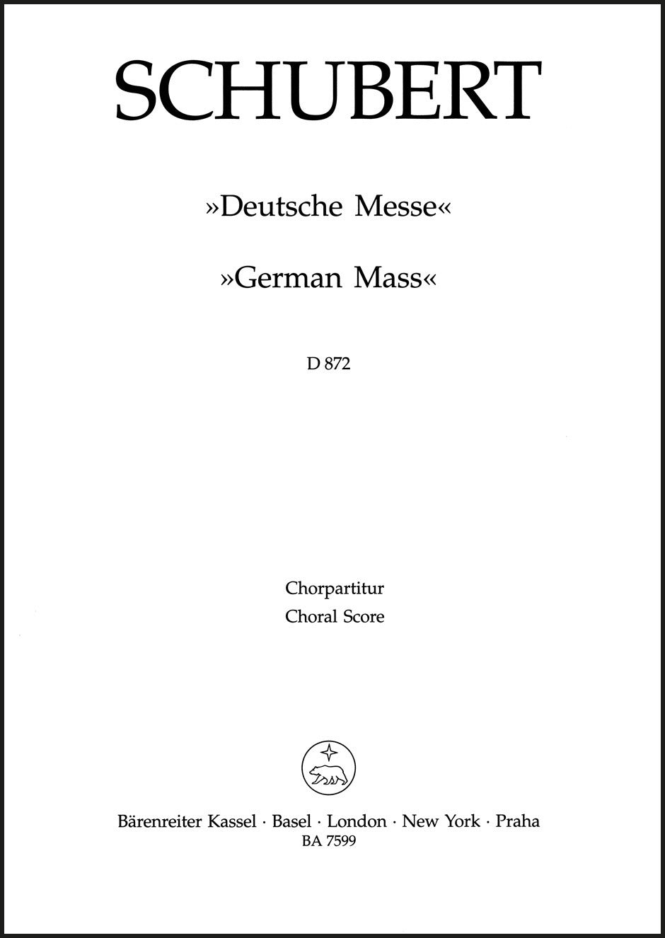 Schubert: German Mass, D 872