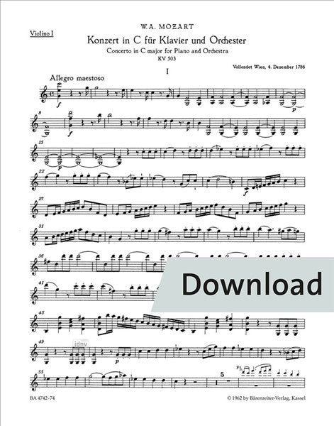 Mozart: Piano Concerto No. 25 in C Major, K. 503