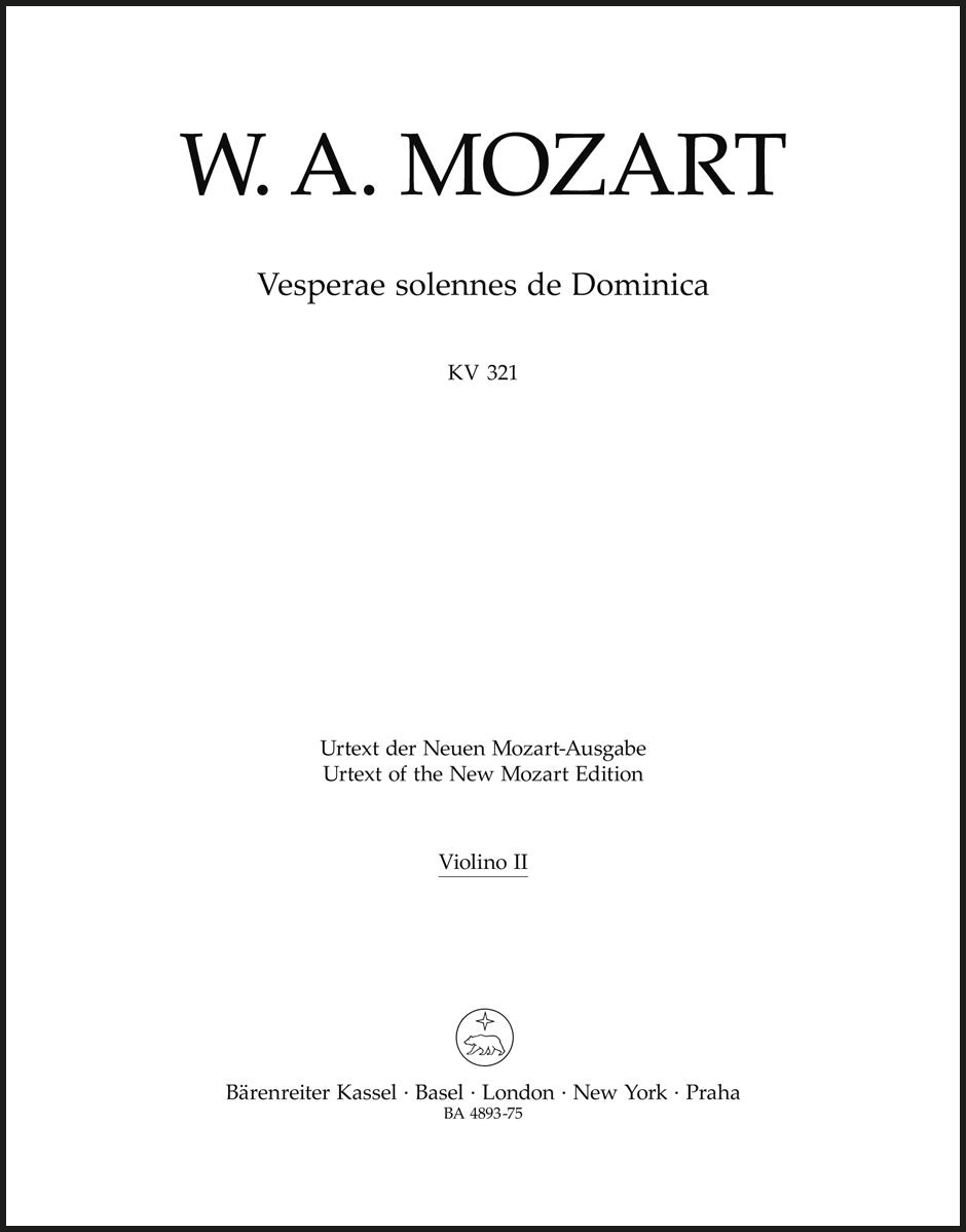 Mozart: Vesperae solennes de Dominica, K. 321