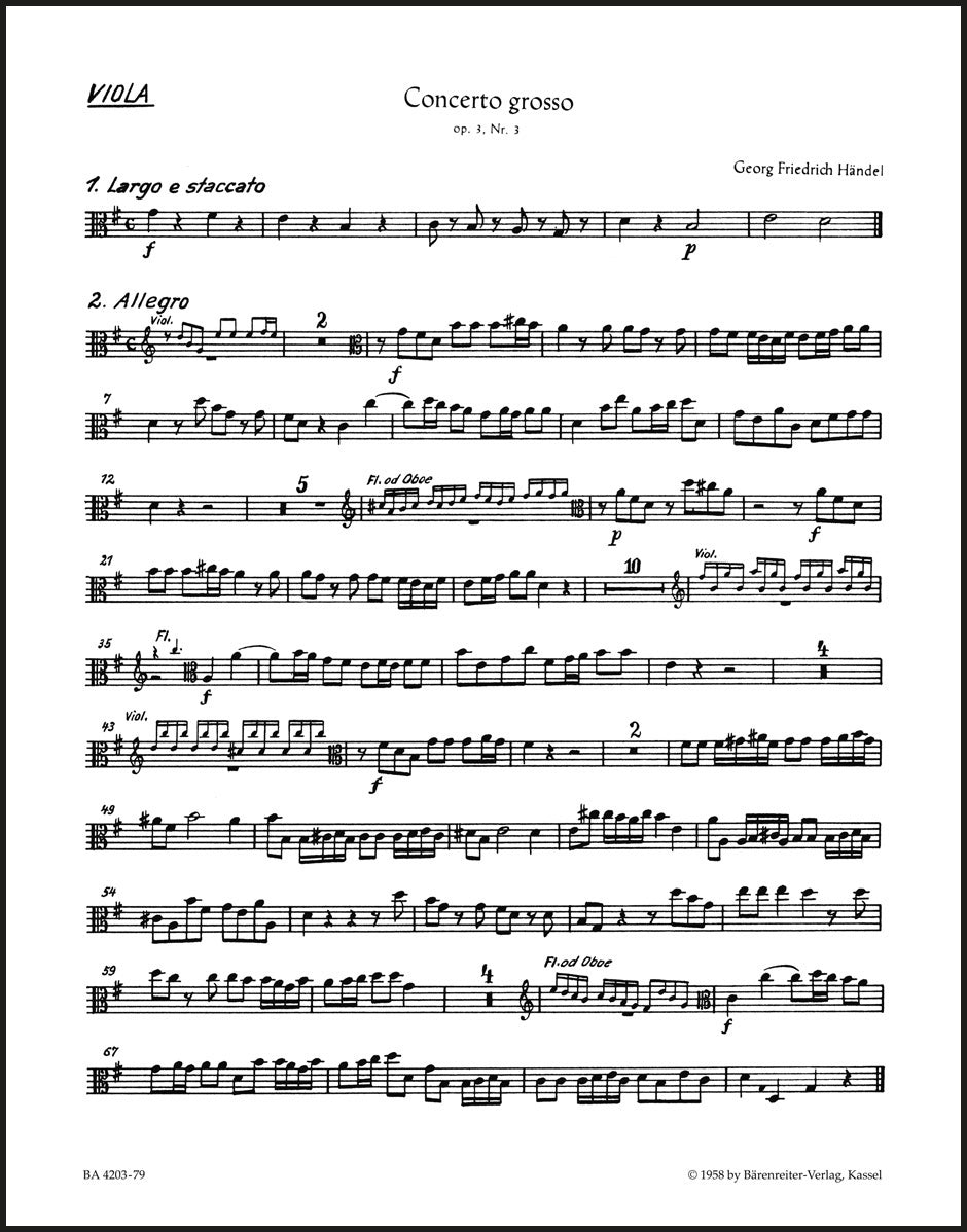 Handel: Concerto grosso in G Major, HWV 314, Op. 3, No. 3