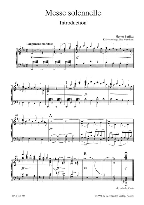 Berlioz: Messe solennelle, H 20