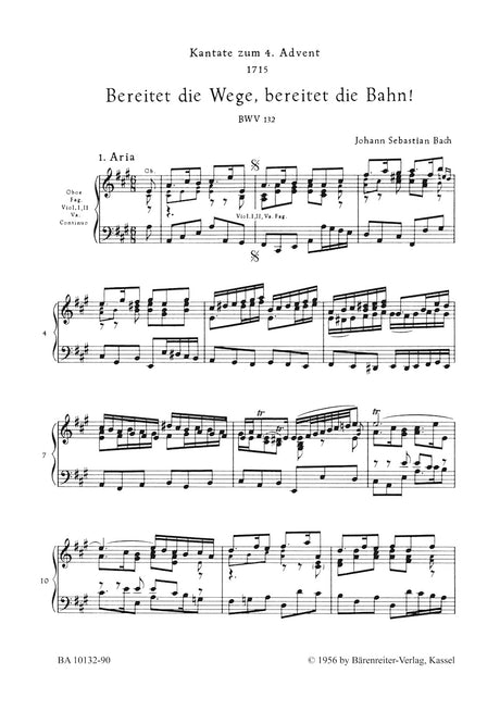Bach: Bereitet die Wege, bereitet die Bahn, BWV 132
