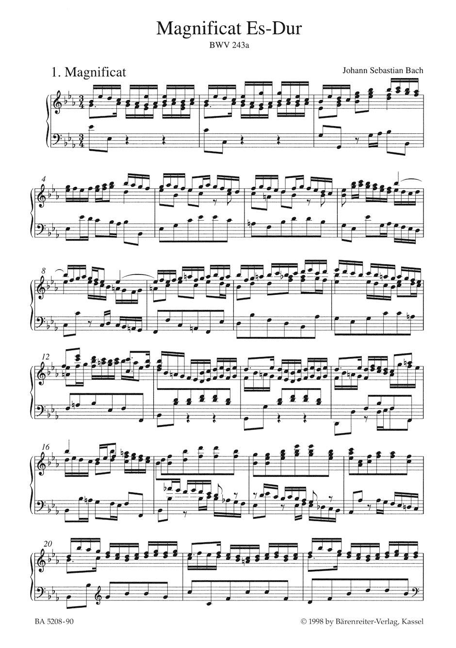 Bach: Magnificat in E-flat Major, BWV 243a