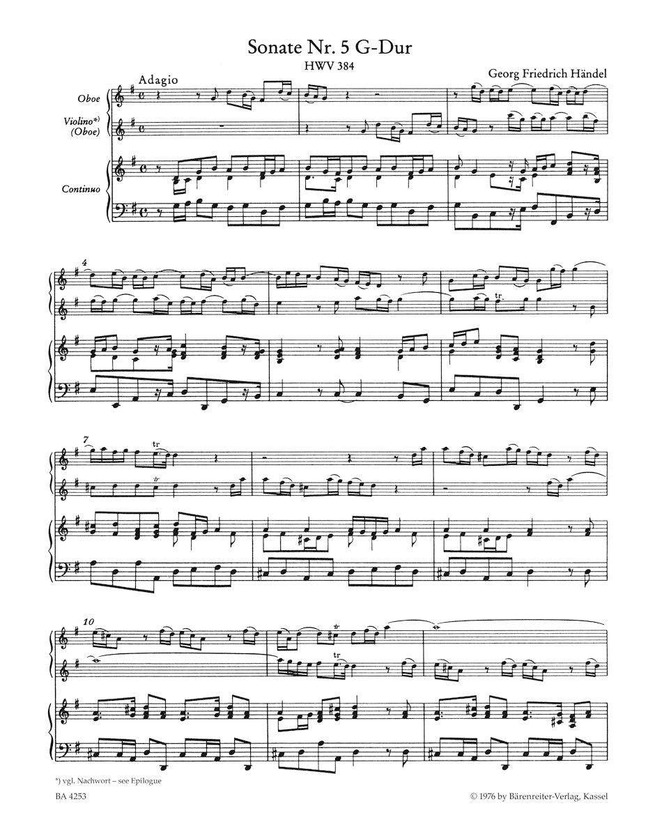 Handel: 6 Trio Sonatas - Volume 3, HWV 384 & 385