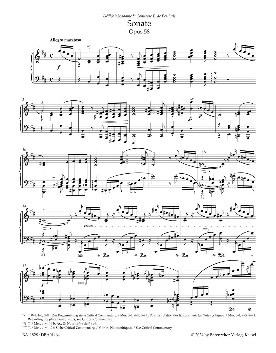 Chopin: Piano Sonata No. 3 in B Minor, Op. 58