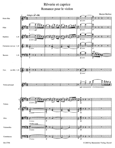 Berlioz: Rêverie et caprice (Romance)