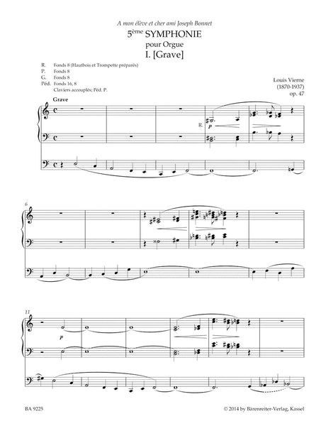 Vierne: Symphony No. 5, Op. 47