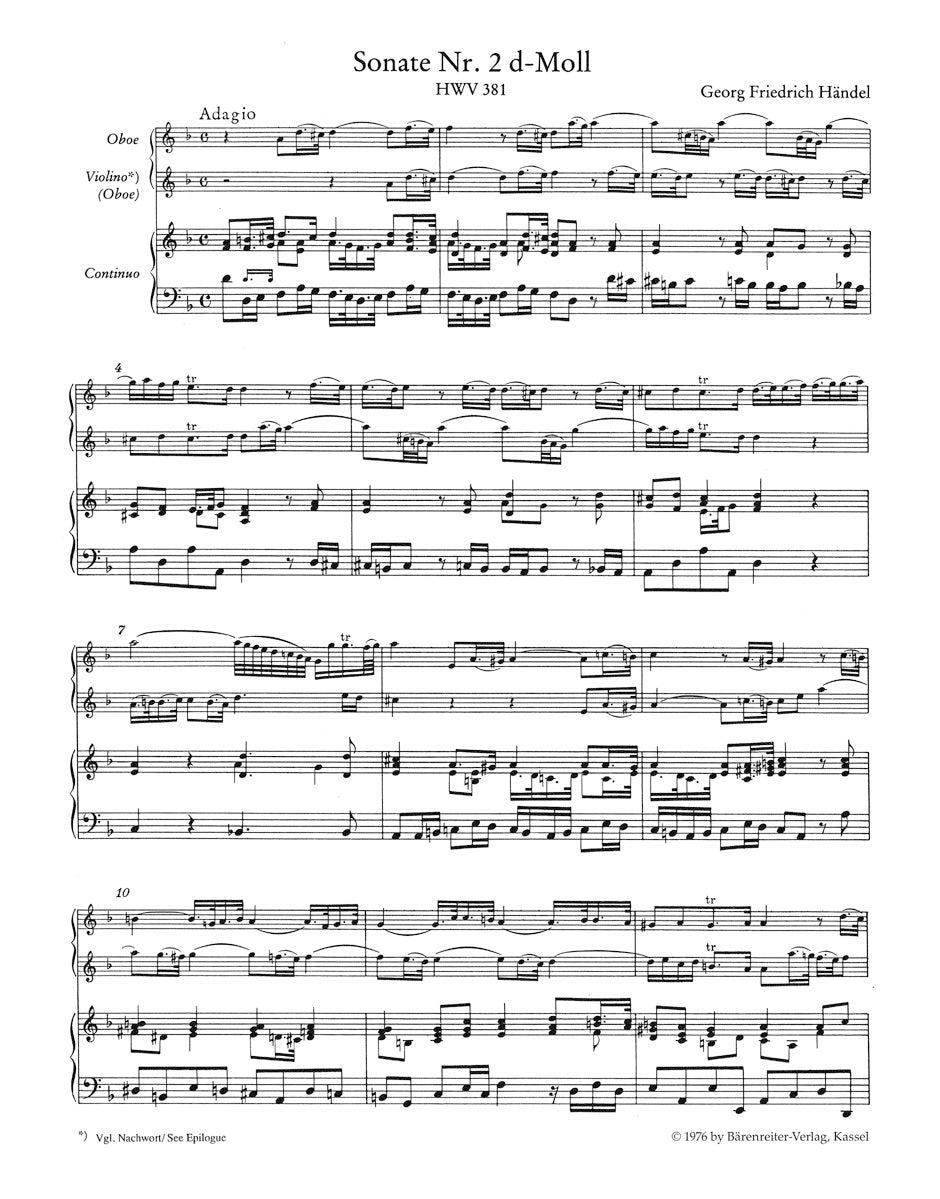 Handel: 6 Trio Sonatas - Volume 1, HWV 380 & 381