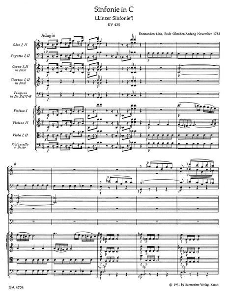 Mozart: Symphony No. 36 in C Major, K. 425