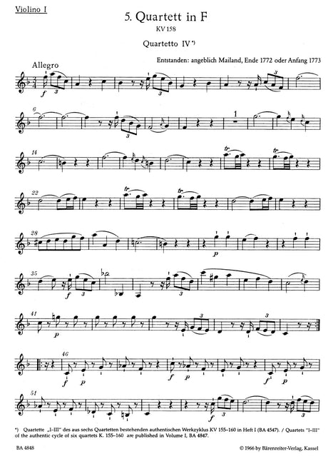 Mozart: The 13 Early String Quartets - Volume 2 (K. 158-160)