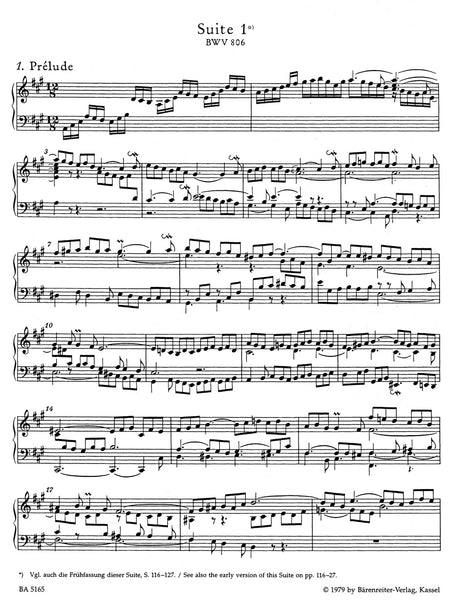 Bach: English Suites, BWV 806-811