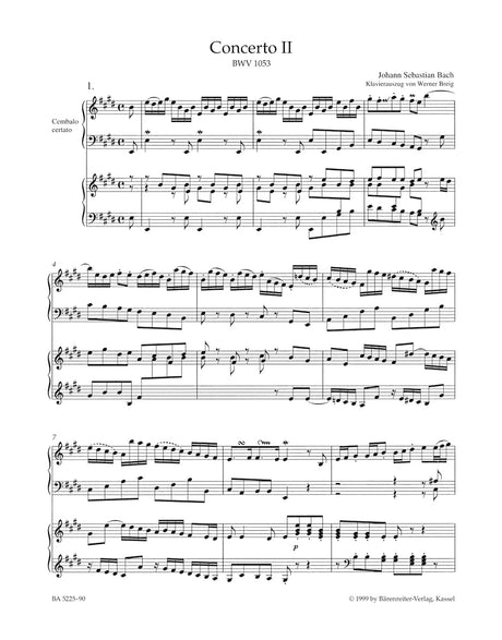 Bach: Harpsichord Concerto No. 2 in E Major, BWV 1053