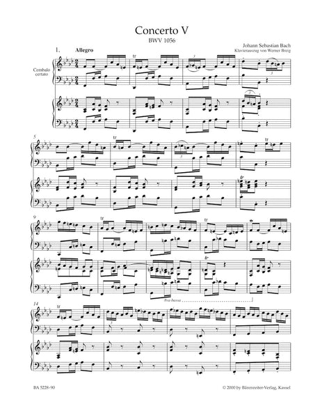 Bach: Harpsichord Concerto No. 5 in F Minor, BWV 1056