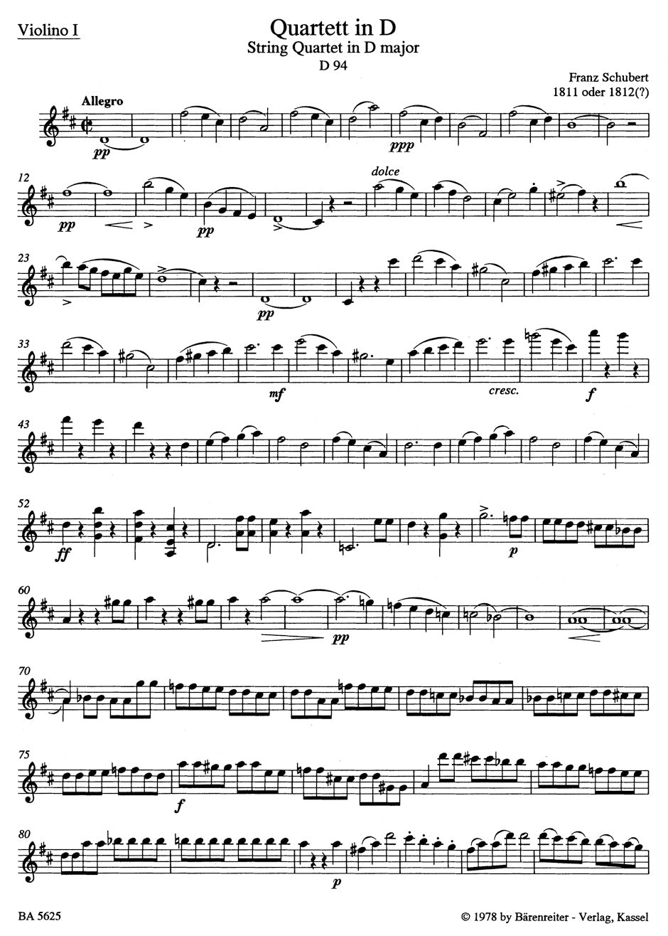 Schubert: String Quartets - Volume 1