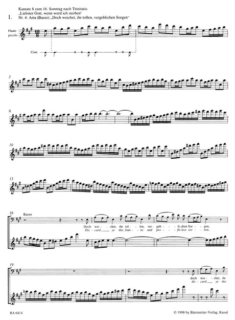 Bach: Recorder Solos from the Sacred and Secular Vocal Works