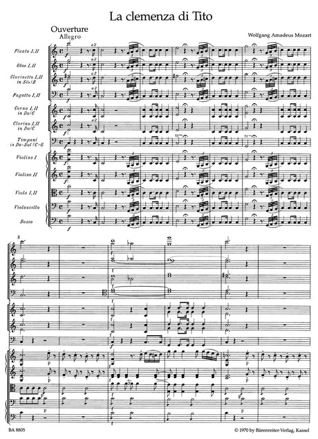 Mozart: Overture to La clemenza di Tito, K. 621