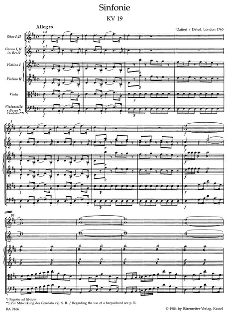 Mozart: Symphony No. 4 in D Major, K. 19