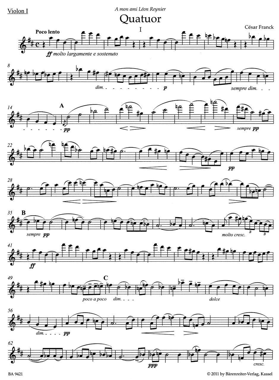 Franck: String Quartet